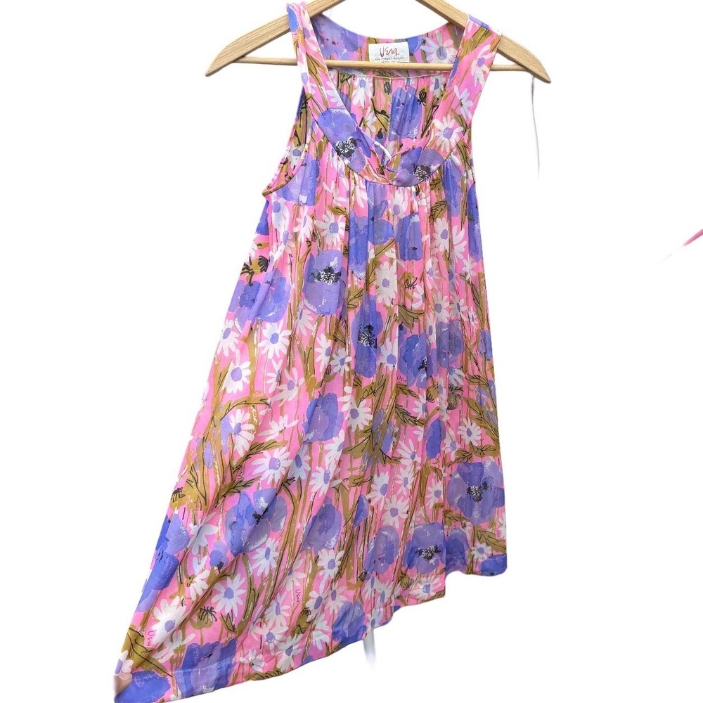 Vintage 60s Vera Formfit Rogers Pink Floral Chemise Sheer Nightgown Small Loose - Picture 7 of 13